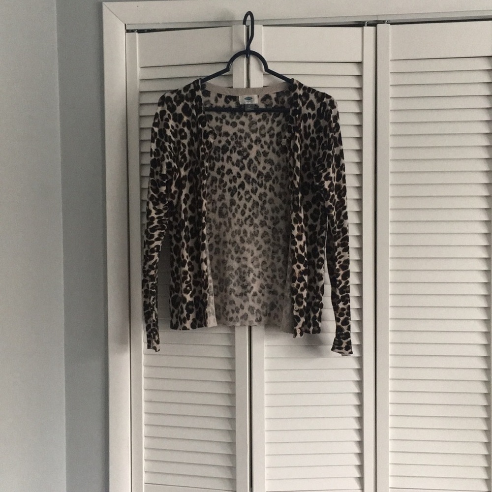 Cheetah print cardigan